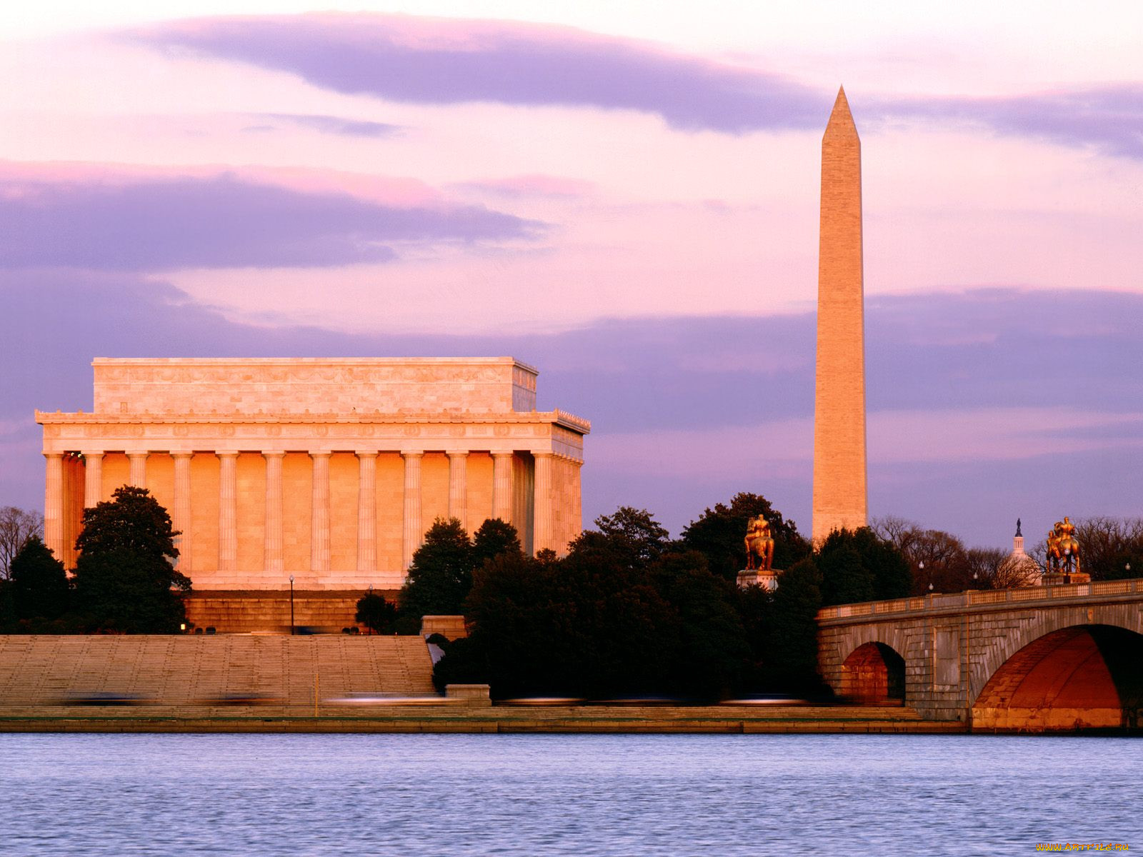 washington, as, seen, from, arlington, virginia, 